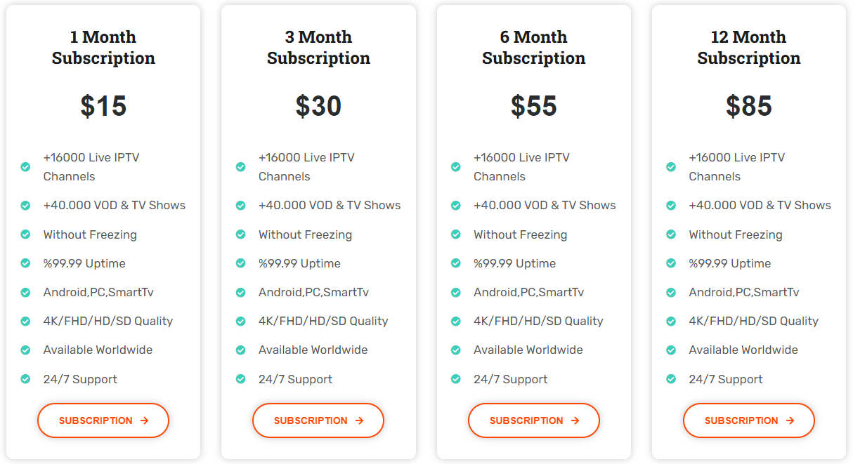 the pricing of Krooz TV
