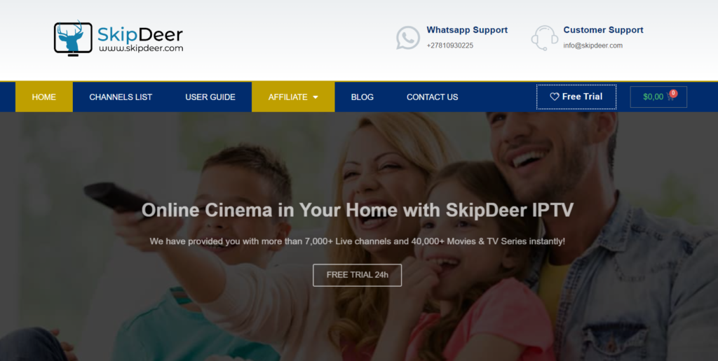 official website of SkipDeer IPTV